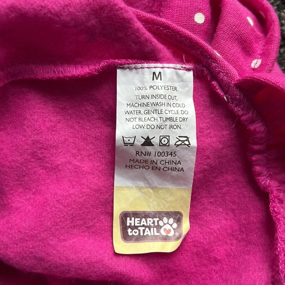 Dog Hot Pink and Gold Loved Dress with Hood Medium - Picture 7 of 8